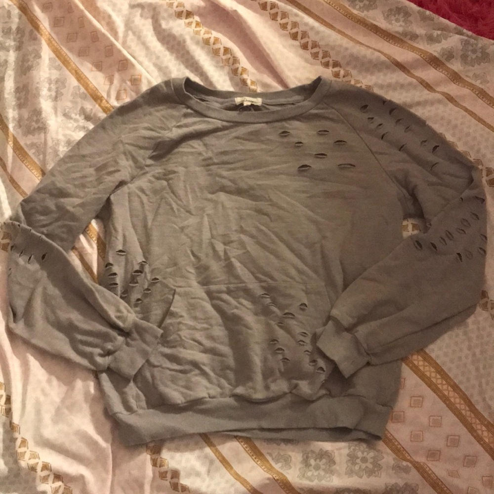 Distressed sweatshirt